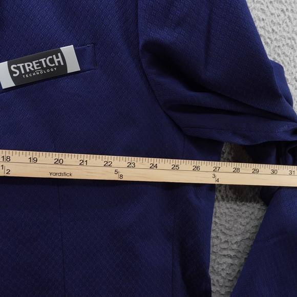 J Ferrar Mens Blue Tuxedo Dinner Jacket 56 BGLG Stretch Shawl Blazer NEW $200 - Picture 8 of 14